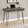 Computer Desk, Home Office, Laptop, Left, Right Set-Up, Storage Drawers, Work, Contemporary Modern - Taupe - Image 2