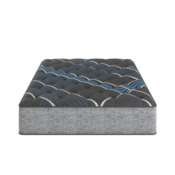Comfort Care - 14" Twin Extra Long Hybrid Mattress, Individual Pocketed Coil, Medium Comfort - Gray / Blue