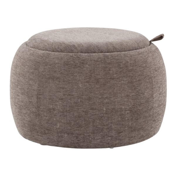 Tray - Pouf Contemporary Ottoman - Natural / Brown