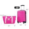 Hardshell Luggage Sets 20" / Bag Spinner Suitcase With Tsa Lock Lightweight - Pink - Image 5