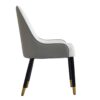 Modern Sponge-Filled Dining Chair, Solid Wood Metal Legs, Suitable For Restaurants, Living Rooms And Rooms (Set of 2) - White / Gray - Image 14