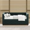 Twin Size Upholstered Tufted Daybed With Trundle - Green - Image 5