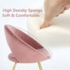 Modern Accent Velvet Chairs (Set of 2) Dining Chairs Single Sofa Comfy Upholstered Arm Chair Living Room Furniture Mid-Century Leisure Lounge Chairs With Golden Metal Frame Legs - Pink - Image 7