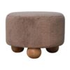 Round Ball Footstool - Mocha - Image 4