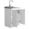 Murphy - Laundry Cabinet With Faucet And Stainless Steel Sink - White - Image 2