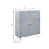 Gaines - High Gloss Accent Cabinet - Gray - Image 9