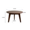 Center Low Coffee Table - Walnut - Image 3