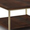 Skyler - Square Coffee Table - Dark Brown / Gold - Image 4