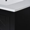 Bathroom Vanity With Ceramic Sink Combo, Frame Bathroom Storage Cabinet, Freestanding Vanity Set With 3 Drawers & Soft Closing Doors - Black - Image 20