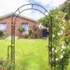 Metal Garden Arch Garden Arbor Trellis Climbing Plants Support Rose Arch Outdoor Arch - Black - Image 4