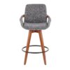 Cosmo - Mid-Century Counter Stool - Walnut / Gray - Image 5