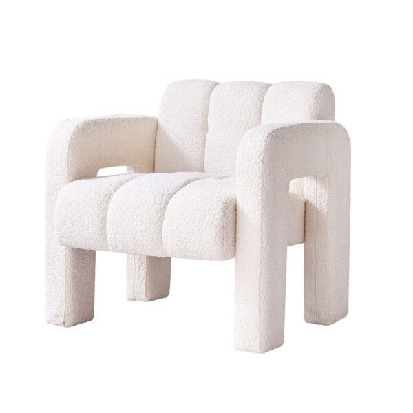 31.10" Wide Boucle Upholstered Accent Chair - Beige
