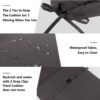 2 Piece Outdoor Chaise Lounge Cushion Set, Replacement Cushions For Patio Furniture - Gray - Image 11
