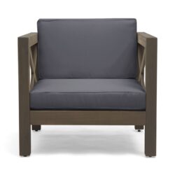 Brava - Modern Club Chair With Water Resistant Cushions - Gray