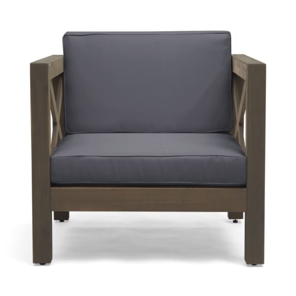 Brava - Modern Club Chair With Water Resistant Cushions - Gray