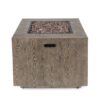 Outdoor Patio Gas Burning Fire Pit Table 50, 000 Btu, Square, Iron Wood Pattern - Brown - Image 14