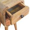 Extra Mini Curved Bedside Table - Oak - Image 2