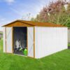 10'x12' Garden Sheds Outdoor Storage Sheds - White / Yellow - Image 6
