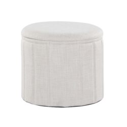 Lindsey - Contemporary / Glam Folding Storage Ottoman - Cream