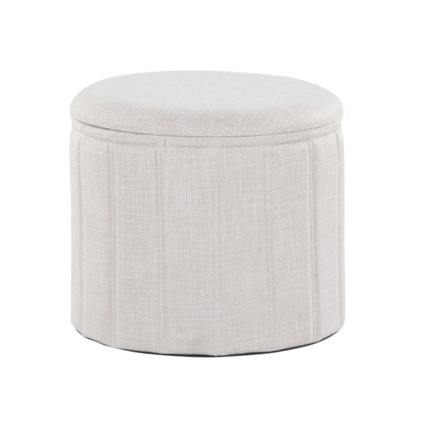 Lindsey - Contemporary / Glam Folding Storage Ottoman - Cream