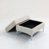 Modular Sectional Sofa Square Ottoman Module, Storage Ottoman Footrest - Beige - Image 7
