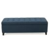Nebulous - Fabric Upholstered Ottoman With Storage And Diamond Tufted Seat - Navy Blue - Image 4