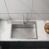 24" Stainless Steel Washing Sink With Faucet Hoses And Drain Head Only (Update) - Silver - Image 10