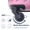 Stylish 3 Piece Luggage Sets With Tsa Lock And Spinner Wheels - Pink - Image 11
