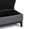 Oregon - Storage Ottoman Bench With Tray - Stone Gray - Image 6