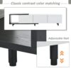 Modern Stylish Extendabletv Stand TV Cabinet For 80" TV - Black / White - Image 13