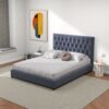 Donald - Queen Mid Century Modern Platform Bed - Gray - Image 9