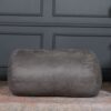 Michael - Modern 4 Foot Cylindrical Suede Bean Bag Chair - Charcoal - Image 3