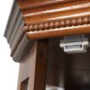 Corner Curio Cabinet With Lights, Adjustable Tempered Glass Shelves, Mirrored Back, Display Cabinet (E26 Light Bulb Not Included) - Light Walnut - Image 11