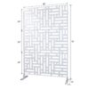 Decorative Freestanding Metal Privacy Screen For Indoor & Outdoor Use - White - Image 4