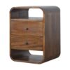 Curve 2 Drawer Nightstand - Brown - Image 2