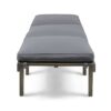 Ariana - Wooden Chaise Lounge With Cushion, Stylish Outdoor Relaxation - Gray - Image 11