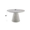 Kacey - Natural Engineered Stone Round Dining Table - Stone Gray - Image 5