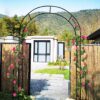 Metal Garden Arch Garden Arbor Trellis Climbing Plants Support Rose Arch Outdoor Arch - Black - Image 6