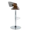 Curvo - Mid-Century Modern Adjustable Barstool & Swivel (Set of 2) - Gray - Image 3
