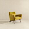 Brayden - Lounge Chair - Velvet - Brown / Gold / Yellow - Image 4