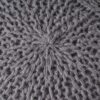 Malibu - Modern Knitted Wool Round Pouf With Handcrafted Design - Charcoal - Image 6
