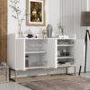 Modern Sideboard Elegant Buffet Cabinet With Large Storage Space For Dining Room, Entryway - White - Image 3