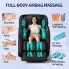 Full Body Massage Chair, Full Body Zero Gravity With 3D Massage Mechanism, 6 Auto Massage Mode, Waist And Calf Heater, Foot Roller, Bluetooth Speaker - Black - Image 5