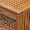 Acacia Wood Outdoor Coffee Table, Rectangular Patio Coffee Table For Outside - Brown Patina - Image 10
