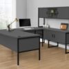 Computer Desk, Home Office, Commercial Grade, Contemporary & Modern - Gray - Image 2