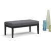 Lacey - Tufted Ottoman Bench - Slate Gray - Image 8