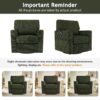 360° Swivel Chair Accent Barrel Armchair With Side Pockets, Chenille Upholstery, Compact Size - Green - Image 7