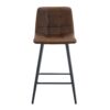 Techno Fabric Bar Chair (Set of 2) Comfortable - Brown / Black - Image 20