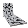 2 Piece Indoor / Outdoor Chaise Lounge Chair Cushion Set With Ties, Patio Seat Cushions For Lawn, Pool & Beach - Black Leaf - Image 6