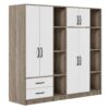 6 Door Wardrobe With Shelves And Drawers - Natural - Image 3